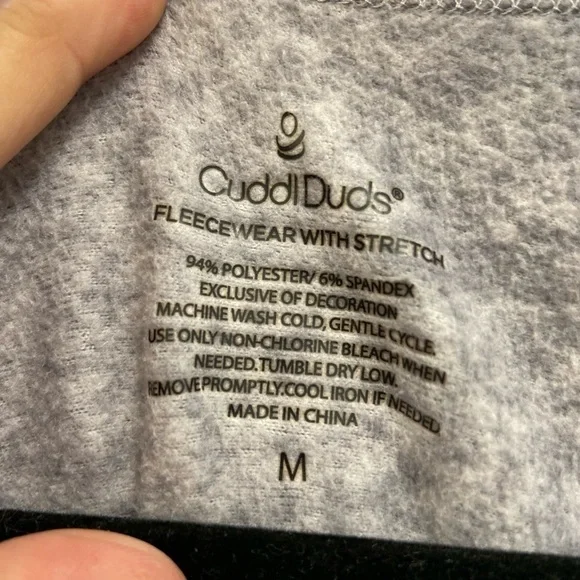 Cuddl duds sweater fleece wear with stretch grey ombre size Medium - Picture 11 of 11